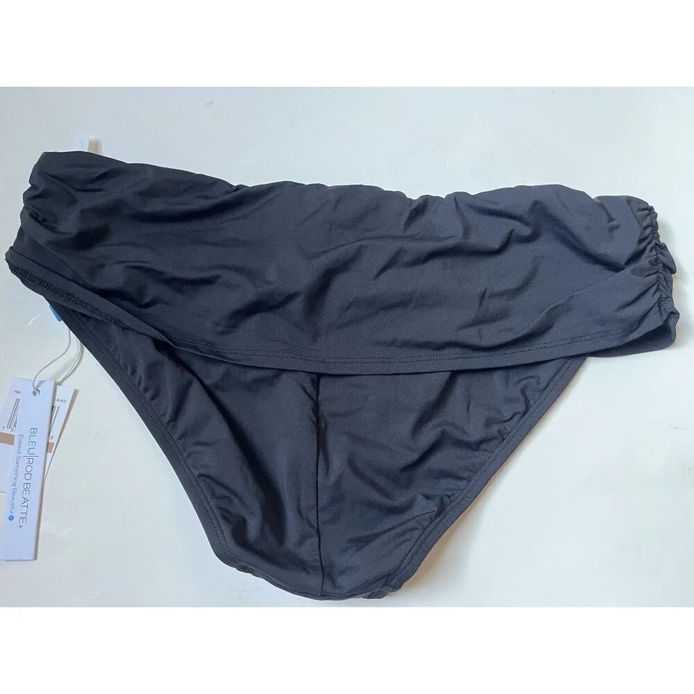 NWT Bleu Rod Beattie Kore Sarong Hipster Bikini Bottom Black 12